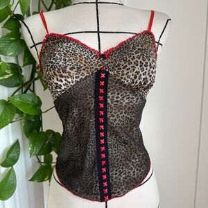 Vintage Morgan De Toi leopard mesh cami 🐆❤️